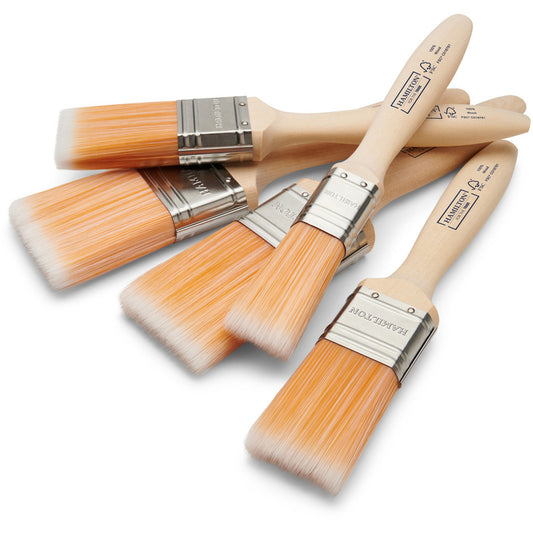 Hamilton For the Trade Fine Tip Flat Brush (Assorted 5 Pack)