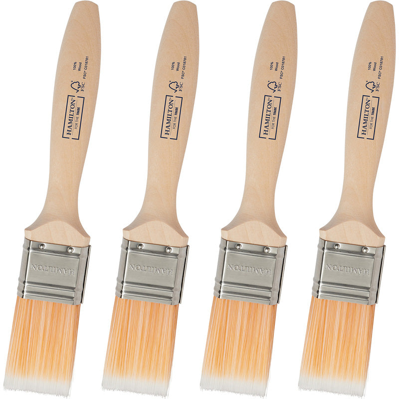 Hamilton For the Trade 1.5 Inch Flat Brush (4 Pack)