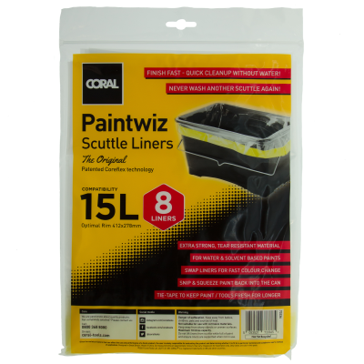 Coral Paintwiz Scuttle Liners 15L 8 Pack