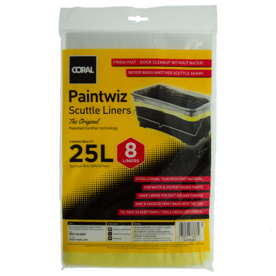 Coral Paintwiz Scuttle Liners 25L 8 Pack