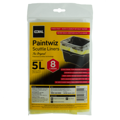 Coral Paintwiz Scuttle Liners 5L 8 Pack