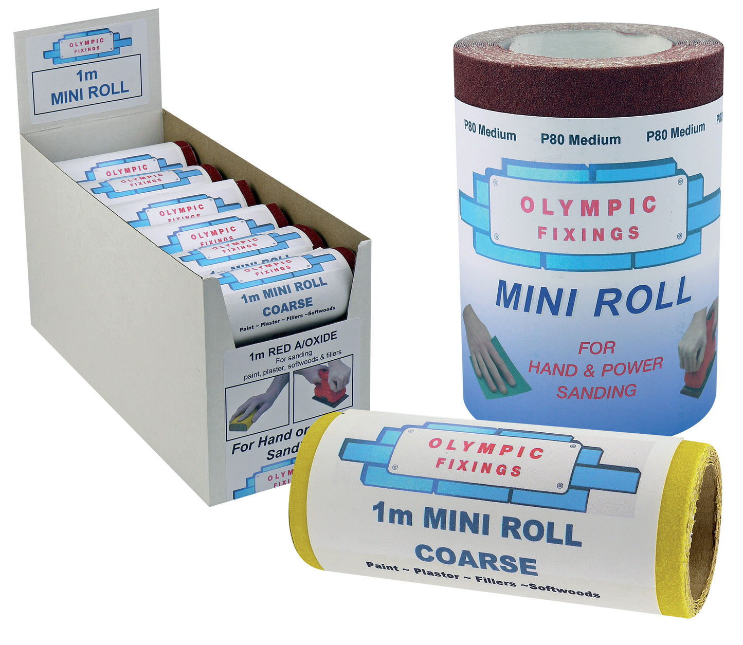 Olympic Sandpaper Yellow Oxide Roll 1m